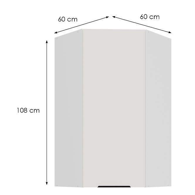 Kuchynská skrinka Aria-Wh/Wh Anti Fingerprint 60x60 Gn-108 1f (45°),2