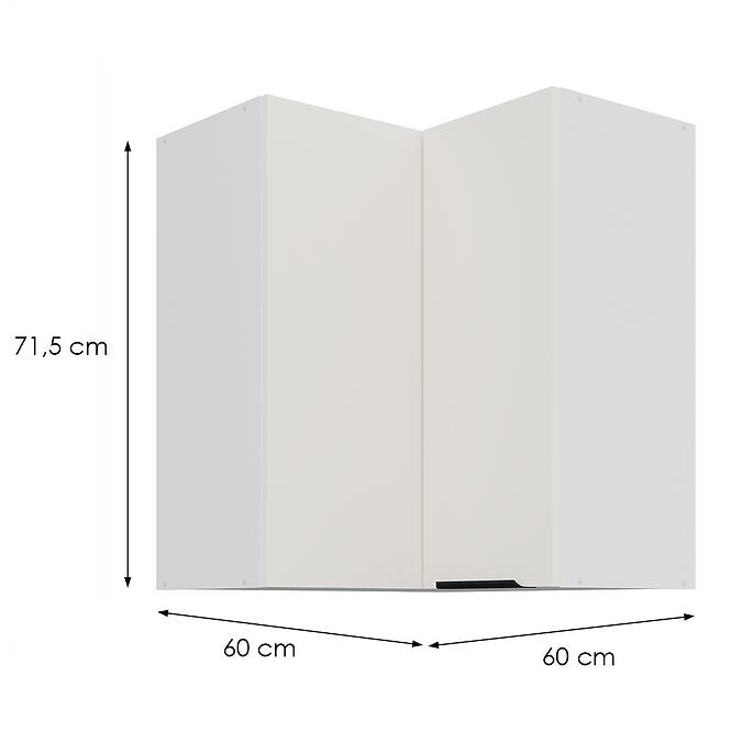 Kuchynská skrinka Aria-Wh/Wh Anti Fingerprint 60x60 Gn-72 2f (90°),2
