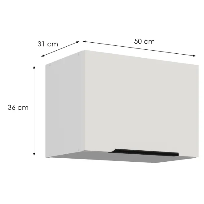 Kuchynská skrinka Aria-Wh/Wh Anti Fingerprint 50gu-36 1f