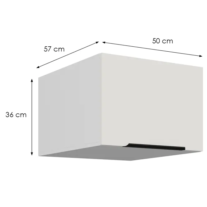 Kuchynská skrinka Aria-Wh/Wh Anti Fingerprint 50 Nagu-36 1f