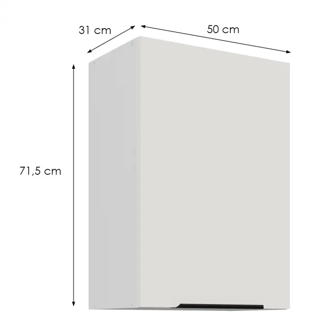 Kuchynská skrinka Aria-Wh/Wh Anti Fingerprint 50g-72 1f