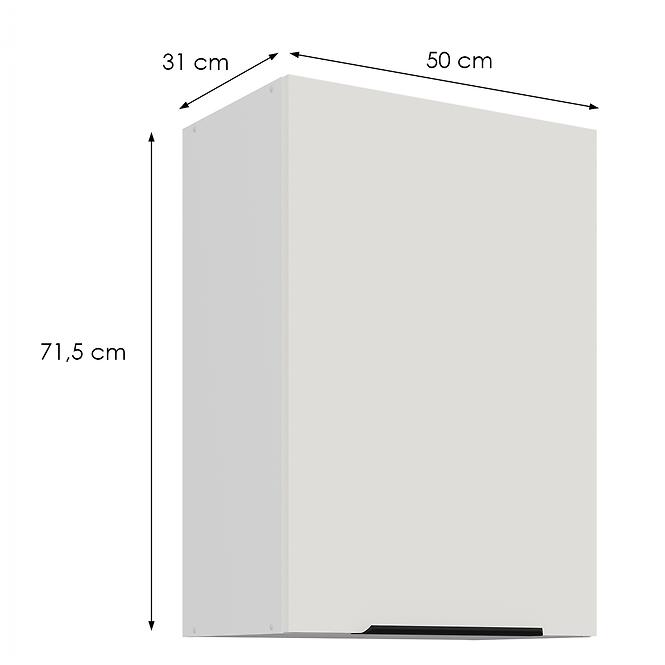 Kuchynská skrinka Aria-Wh/Wh Anti Fingerprint 50g-72 1f,2