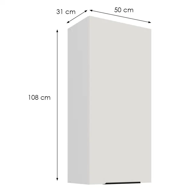 Kuchynská skrinka Aria-Wh/Wh Anti Fingerprint 50g-108 1f