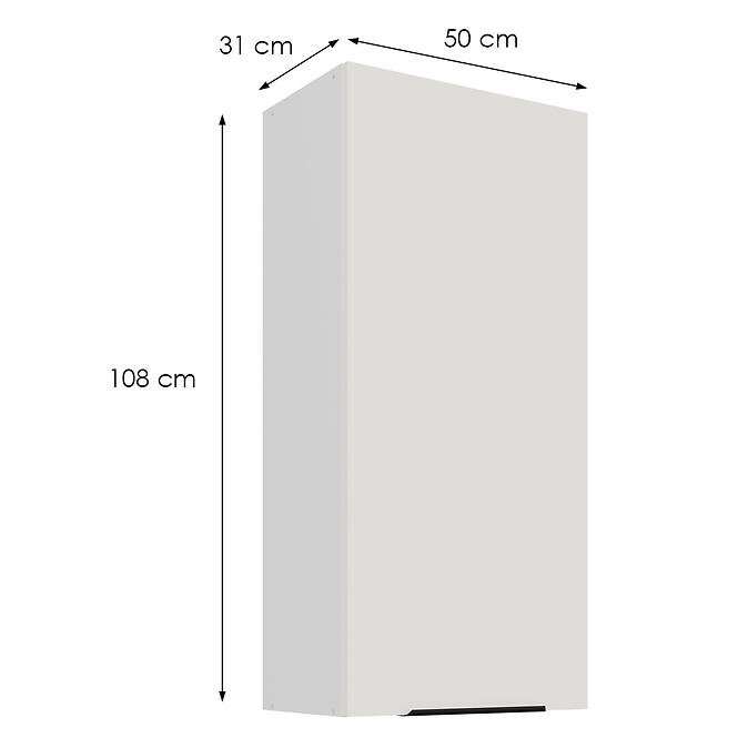 Kuchynská skrinka Aria-Wh/Wh Anti Fingerprint 50g-108 1f,2