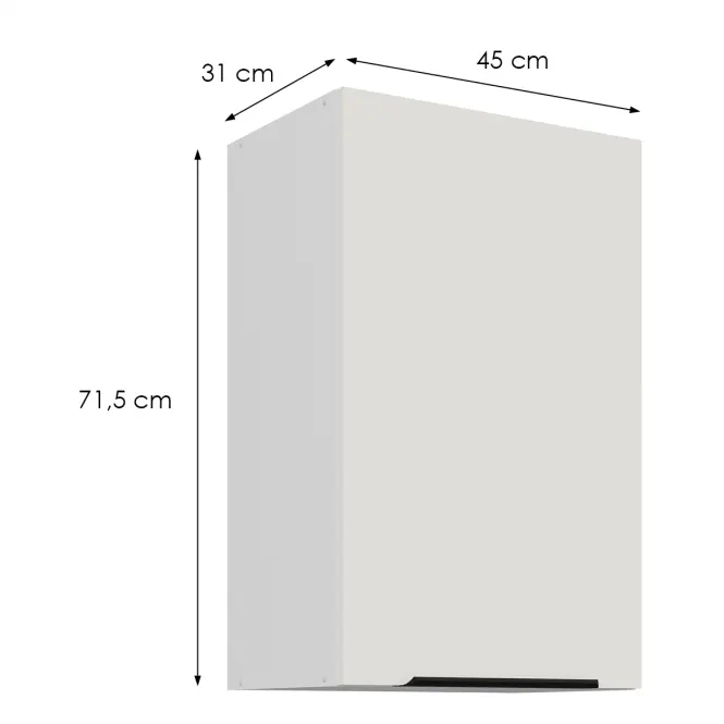 Kuchynská skrinka Aria-Wh/Wh Anti Fingerprint 45g-72 1f
