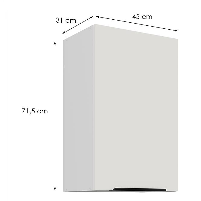 Kuchynská skrinka Aria-Wh/Wh Anti Fingerprint 45g-72 1f