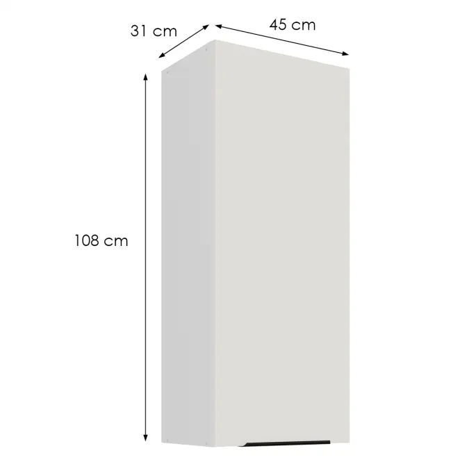 Kuchynská skrinka Aria-Wh/Wh Anti Fingerprint 45g-108 1f