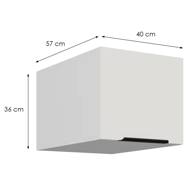 Kuchynská skrinka Aria-Wh/Wh Anti Fingerprint 40 Nagu-36 1f
