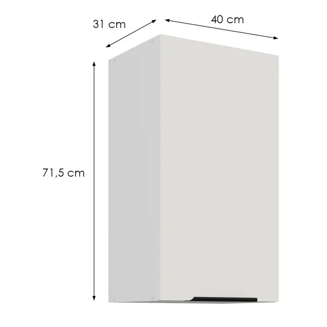 Kuchynská skrinka Aria-Wh/Wh Anti Fingerprint 40g-72 1f