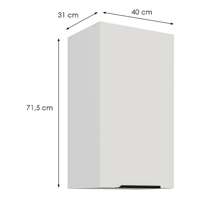 Kuchynská skrinka Aria-Wh/Wh Anti Fingerprint 40g-72 1f