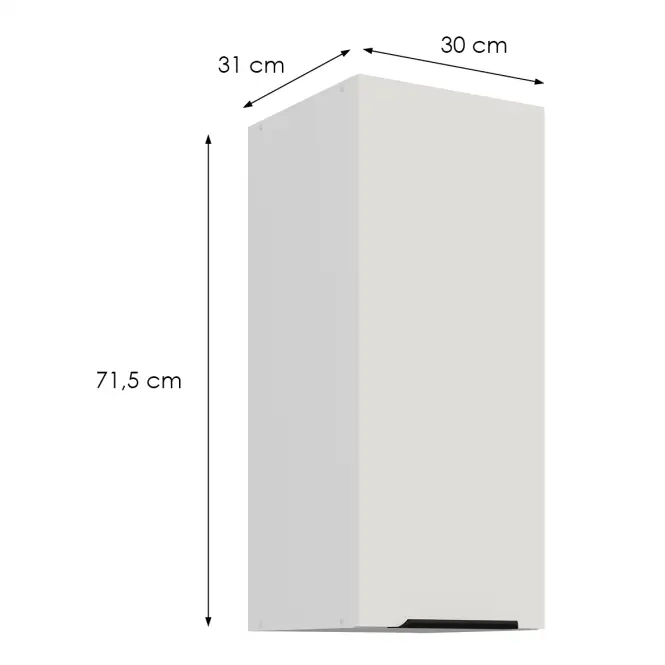 Kuchynská skrinka Aria-Wh/Wh Anti Fingerprint 30g-72 1f