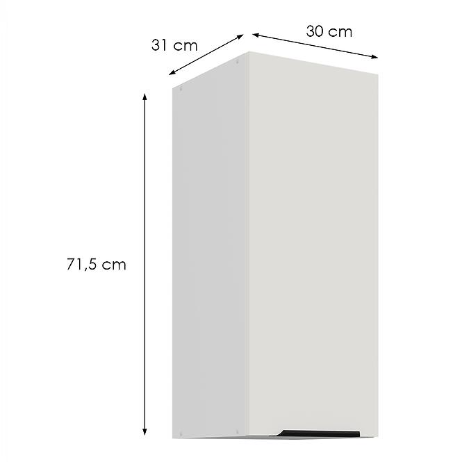 Kuchynská skrinka Aria-Wh/Wh Anti Fingerprint 30g-72 1f,2