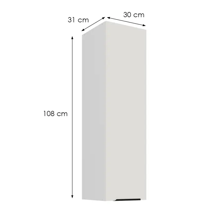 Kuchynská skrinka Aria-Wh/Wh Anti Fingerprint 30g-108 1f