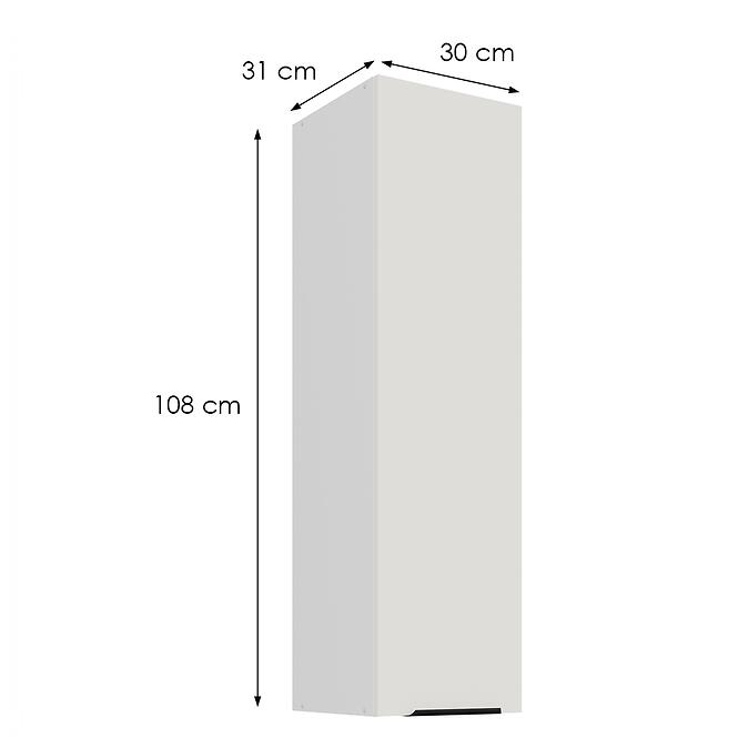 Kuchynská skrinka Aria-Wh/Wh Anti Fingerprint 30g-108 1f