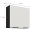 Kuchynská skrinka Aria-Wh/Bl Anti Fingerprint 80g-72 2f,2