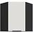 Kuchynská skrinka Aria-Wh/Bl Anti Fingerprint 60x60 Gn-72 1f (45°)