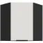 Kuchynská skrinka Aria-Wh/Bl Anti Fingerprint 60x60 Gn-72 1f (45°)