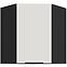 Kuchynská skrinka Aria-Wh/Bl Anti Fingerprint 60x60 Gn-72 1f (45°)