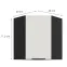 Kuchynská skrinka Aria-Wh/Bl Anti Fingerprint 60x60 Gn-72 1f (45°),2