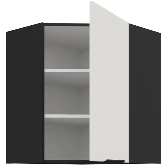 Kuchynská skrinka Aria-Wh/Bl Anti Fingerprint 60x60 Gn-72 1f (45°)