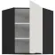 Kuchynská skrinka Aria-Wh/Bl Anti Fingerprint 60x60 Gn-72 1f (45°),3