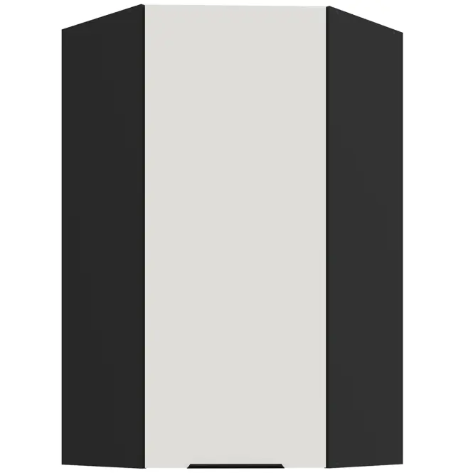 Kuchynská skrinka Aria-Wh/Bl Anti Fingerprint 60x60 Gn-108 1f (45°)