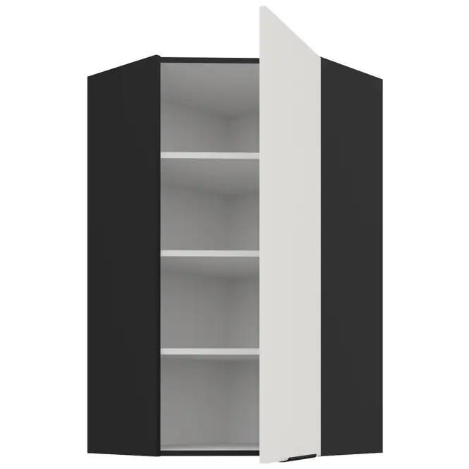 Kuchynská skrinka Aria-Wh/Bl Anti Fingerprint 60x60 Gn-108 1f (45°)