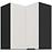 Kuchynská skrinka Aria-Wh/Bl Anti Fingerprint 60x60 Gn-72 2f (90°)