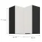 Kuchynská skrinka Aria-Wh/Bl Anti Fingerprint 60x60 Gn-72 2f (90°),2