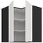 Kuchynská skrinka Aria-Wh/Bl Anti Fingerprint 60x60 Gn-72 2f (90°),3
