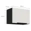 Kuchynská skrinka Aria-Wh/Bl Anti Fingerprint 50gu-36 1f,2