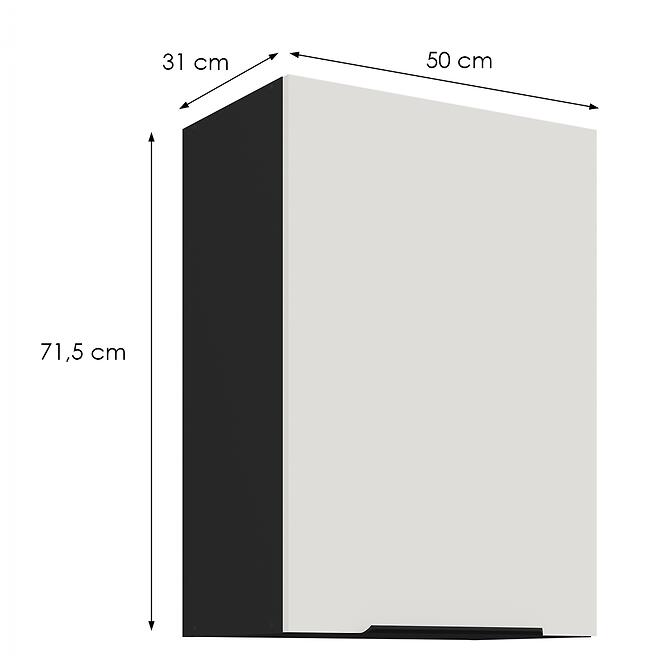 Kuchynská skrinka Aria-Wh/Bl Anti Fingerprint 50g-72 1f,2