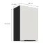 Kuchynská skrinka Aria-Wh/Bl Anti Fingerprint 45g-72 1f,2