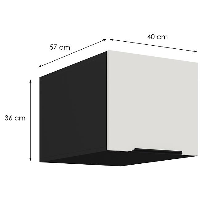 Kuchynská skrinka Aria-Wh/Bl Anti Fingerprint 40 Nagu-36 1f