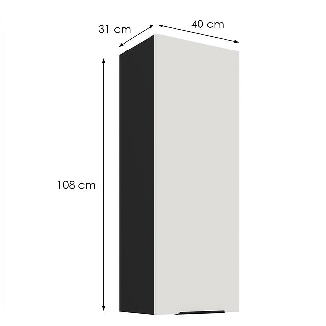 Kuchynská skrinka Aria-Wh/Bl Anti Fingerprint 40g-108 1f,2