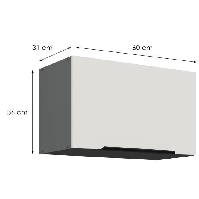 Kuchynská skrinka Aria-Wh/Ant Anti Fingerprint 60gu-36 1f