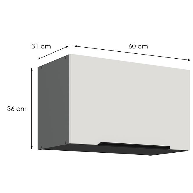 Kuchynská skrinka Aria-Wh/Ant Anti Fingerprint 60gu-36 1f