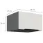 Kuchynská skrinka Aria-Wh/Ant Anti Fingerprint 60 Nagu-36 1f,2