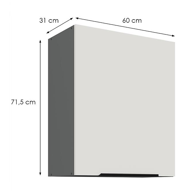 Kuchynská skrinka Aria-Wh/Ant Anti Fingerprint 60g-72 1f