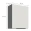 Kuchynská skrinka Aria-Wh/Ant Anti Fingerprint 60g-72 1f,2