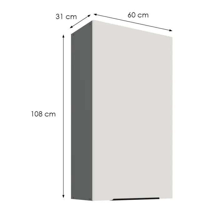 Kuchynská skrinka Aria-Wh/Ant Anti Fingerprint 60g-108 1f
