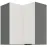 Kuchynská skrinka Aria-Wh/Ant Anti Fingerprint 60x60 Gn-72 2f (90°)