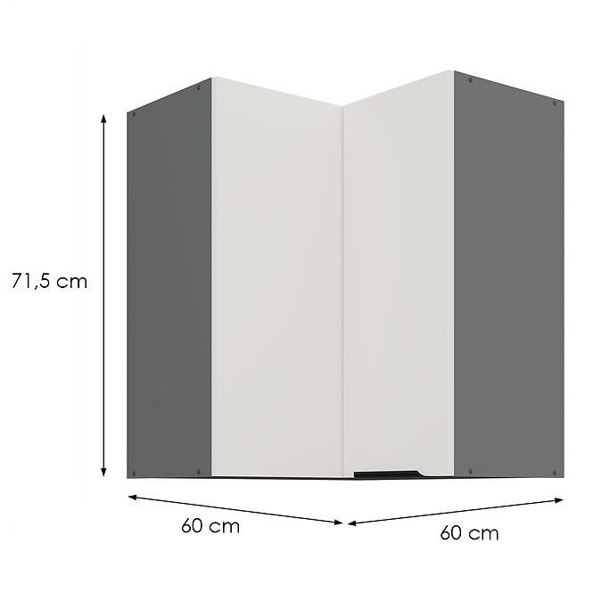 Kuchynská skrinka Aria-Wh/Ant Anti Fingerprint 60x60 Gn-72 2f (90°)