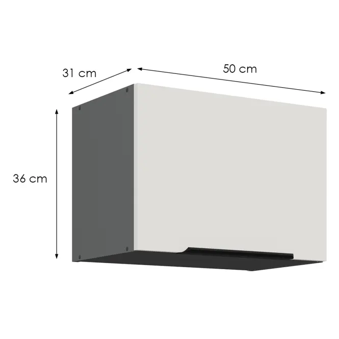 Kuchynská skrinka Aria-Wh/Ant Anti Fingerprint 50gu-36 1f