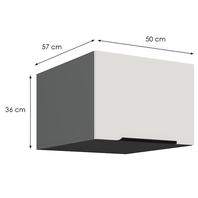 Kuchynská skrinka Aria-Wh/Ant Anti Fingerprint 50 Nagu-36 1f,2