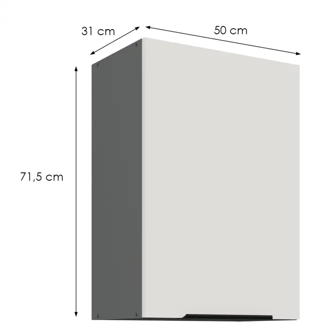 Kuchynská skrinka Aria-Wh/Ant Anti Fingerprint 50g-72 1f