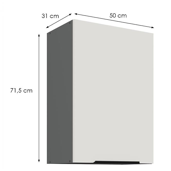 Kuchynská skrinka Aria-Wh/Ant Anti Fingerprint 50g-72 1f,2