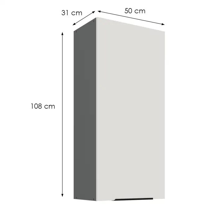 Kuchynská skrinka Aria-Wh/Ant Anti Fingerprint 50g-108 1f