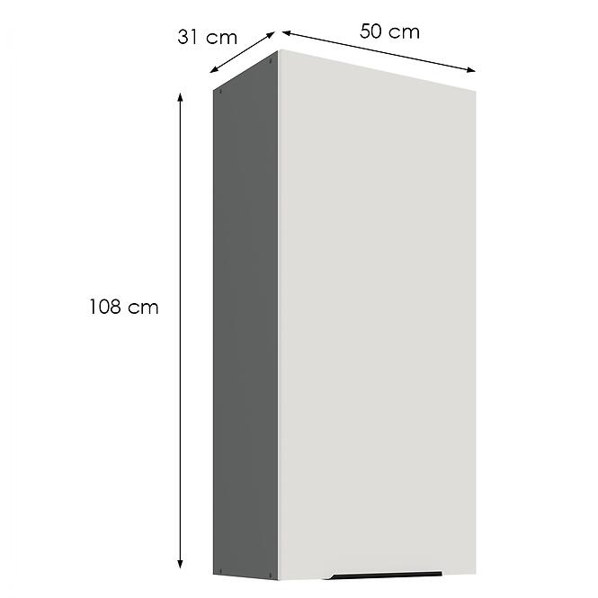 Kuchynská skrinka Aria-Wh/Ant Anti Fingerprint 50g-108 1f,2