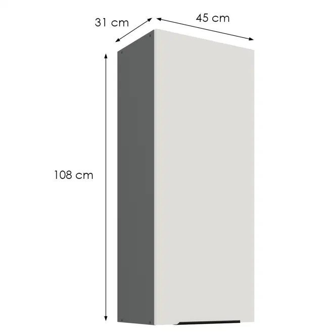 Kuchynská skrinka Aria-Wh/Ant Anti Fingerprint 45g-108 1f